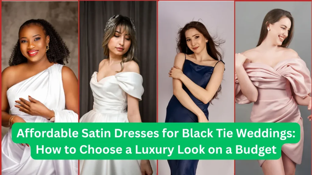 Affordable Satin Dresses for Black Tie Weddings