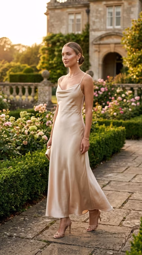 satin wedding dress