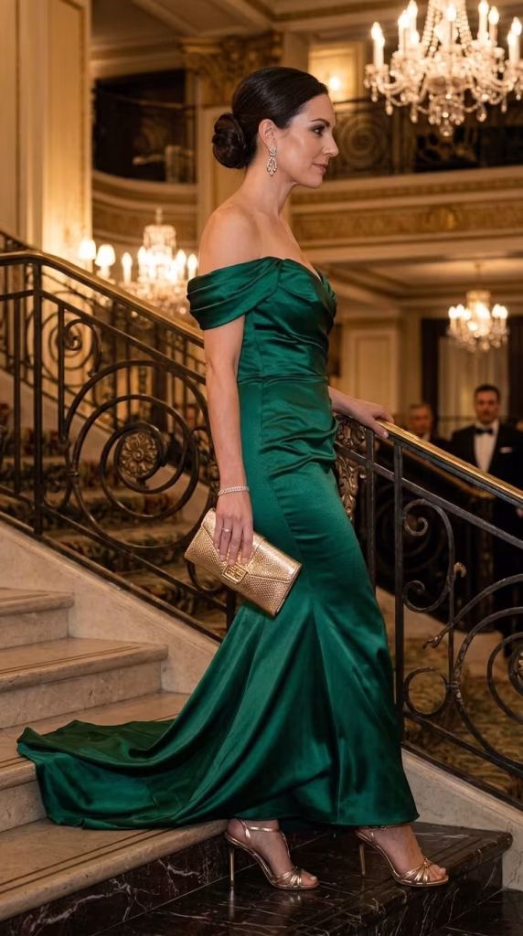 satin wedding dress