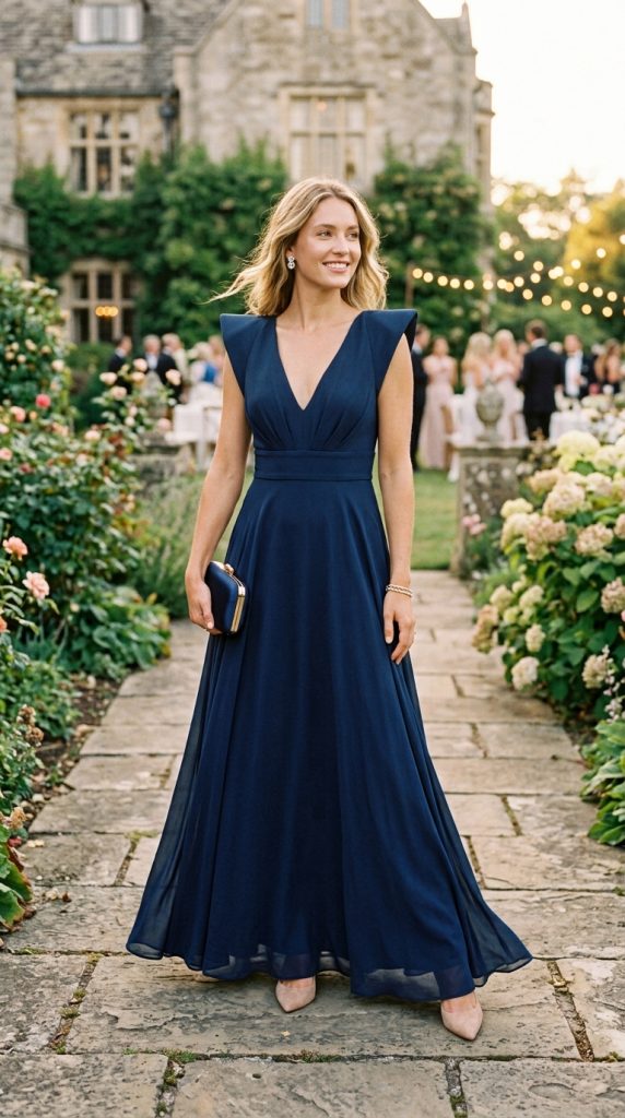Navy Blue Wedding Guest Dress