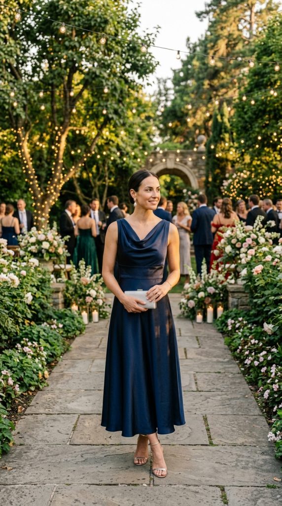 Navy Blue Wedding Guest Dress