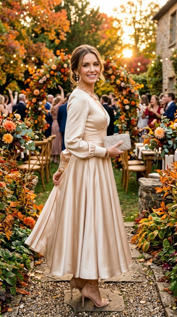 fall wedding guest outfit