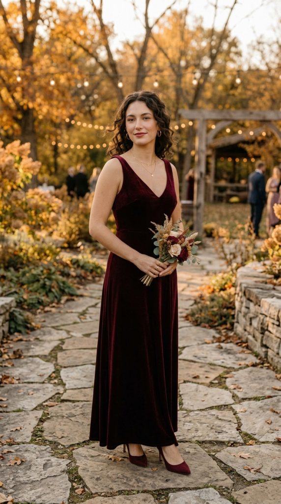Burgundy Wedding Guest Dress