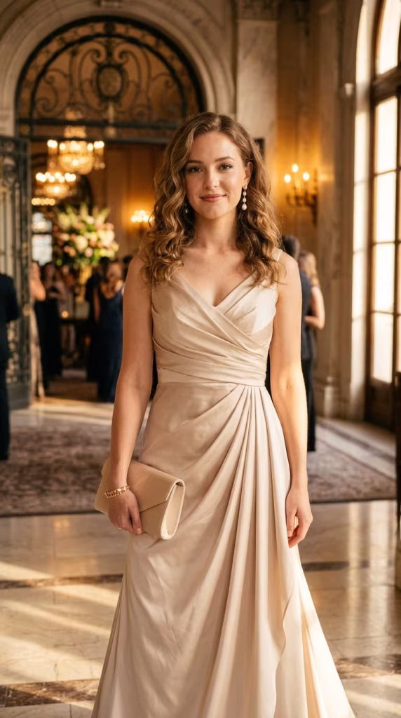 satin wedding dress