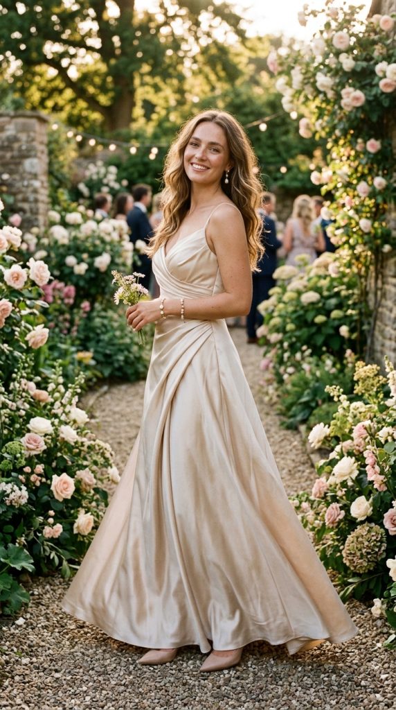 champagne wedding dress