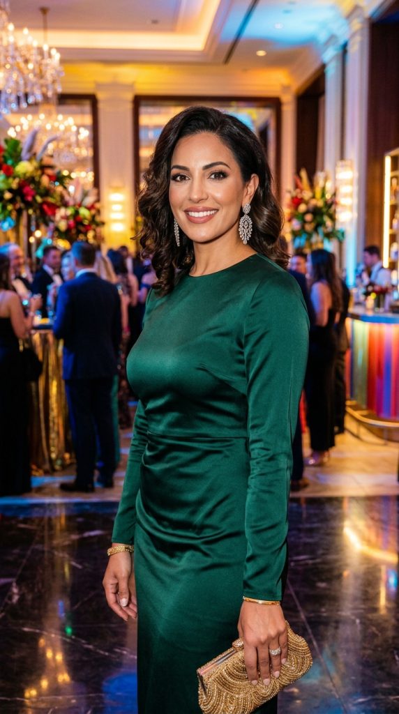 long sleeve formal dress