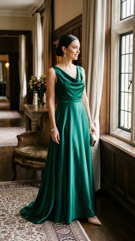 emerald green wedding dress