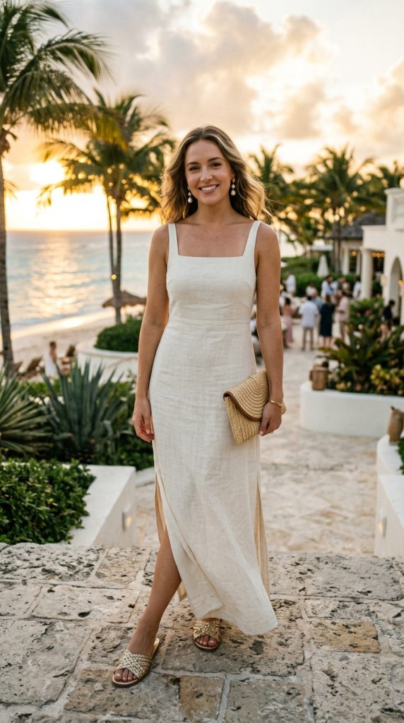 tropical wedding guest dress